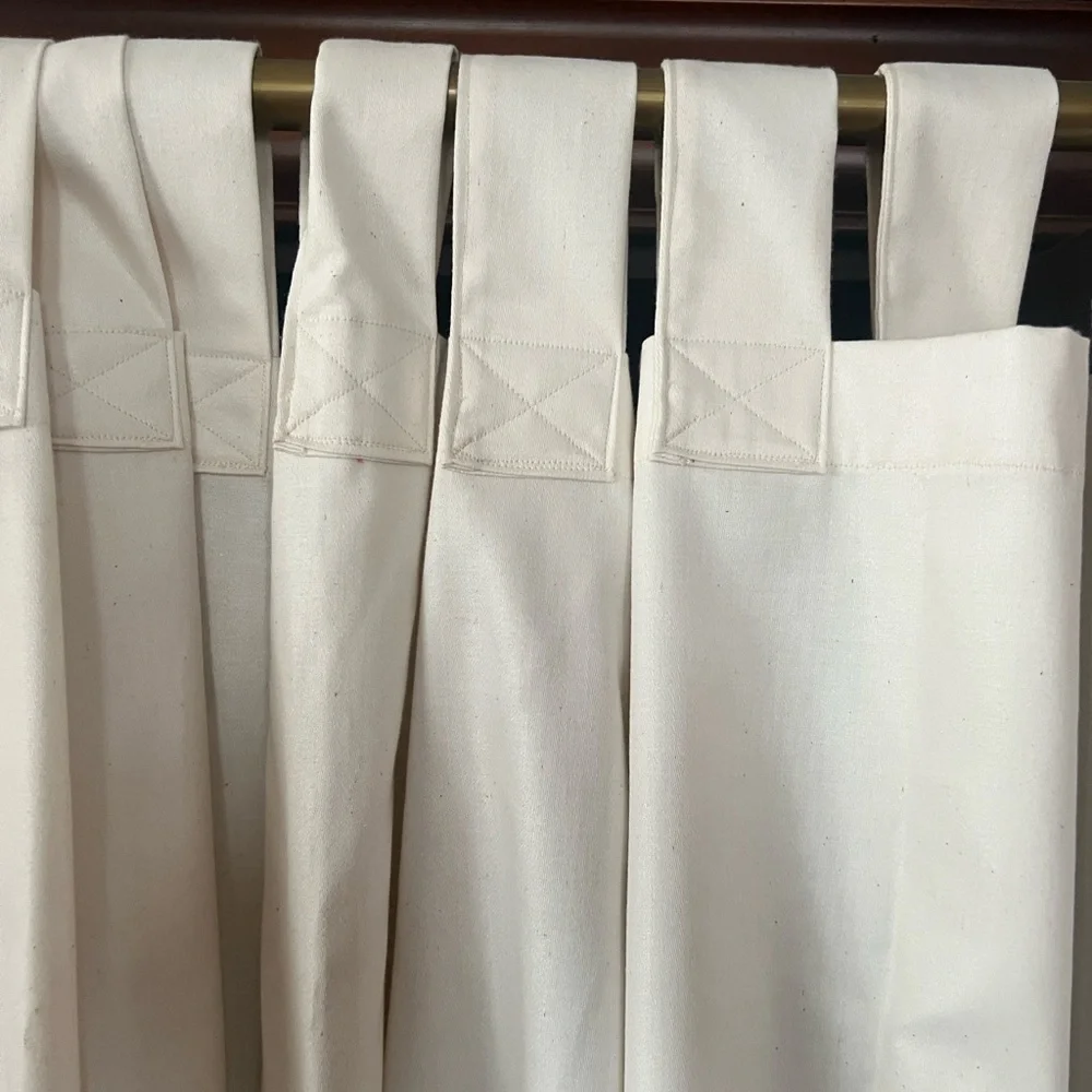 Pair Tab Top Curtain Drapery Panels